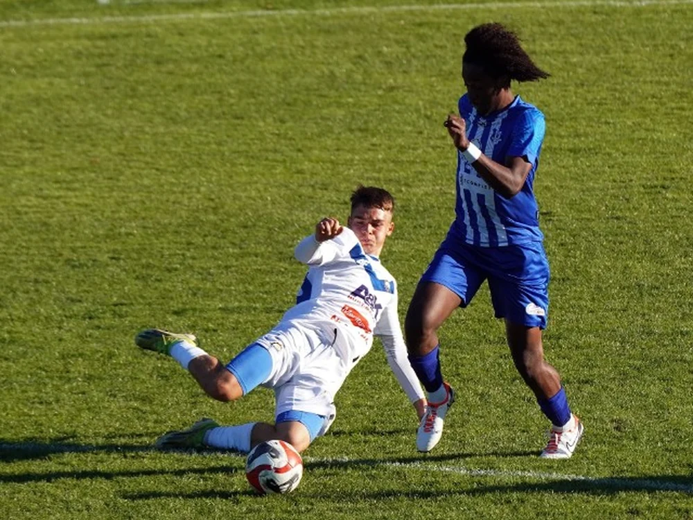 Foley Nkem playing football abroad
