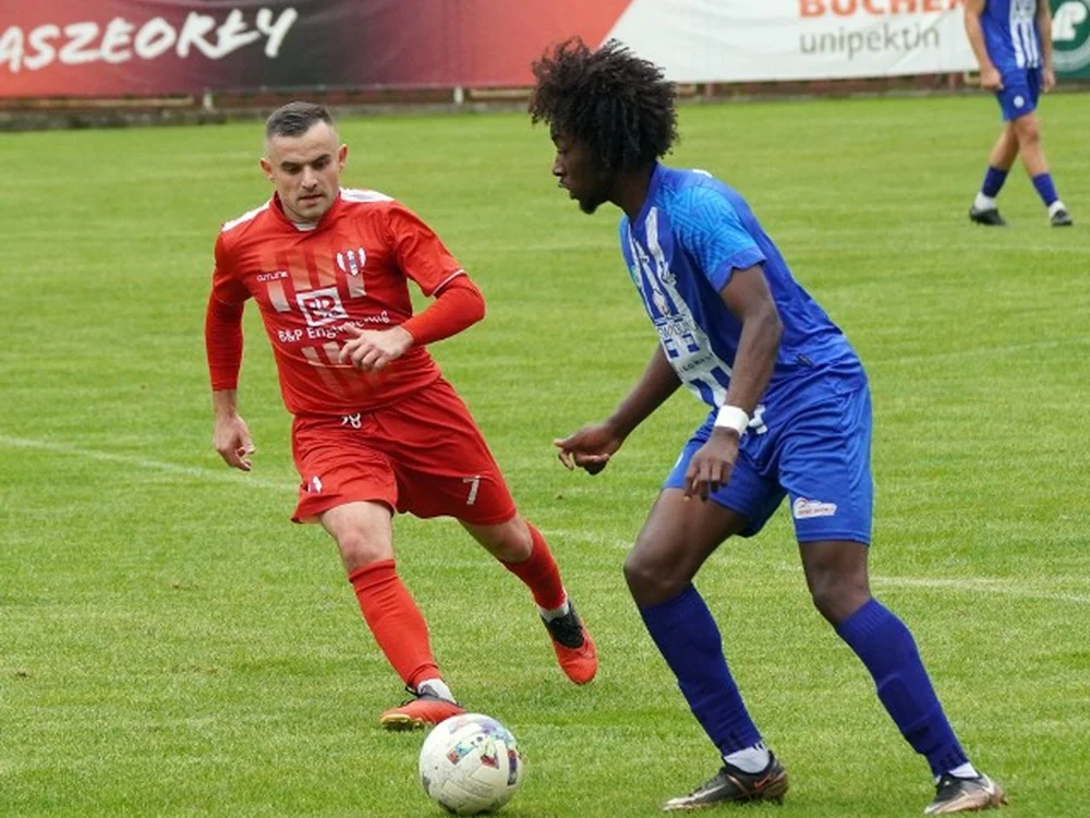 Foley Nkem playing football abroad