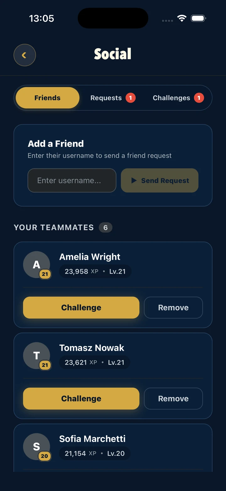 TFLSK Friends screen