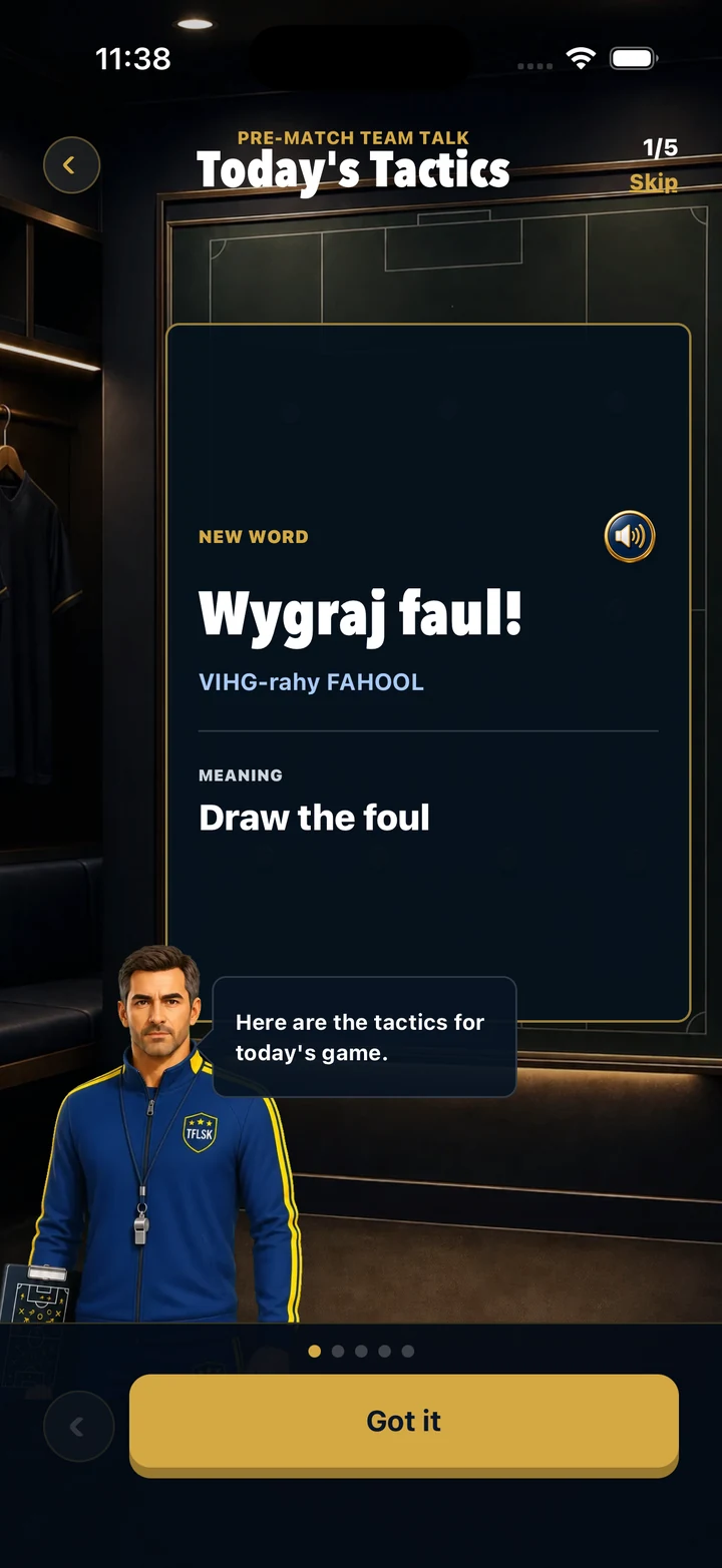 TFLSK Lesson screen